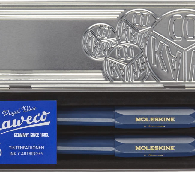 Set Moleskine x Kaweco : Plume & Bille (Corps bleu)