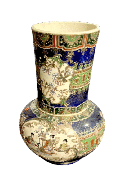 Vase de collection Style Satsuma - Peint à la main